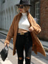 'Diora' Fleece Fur Open Coat - Celes Fashion